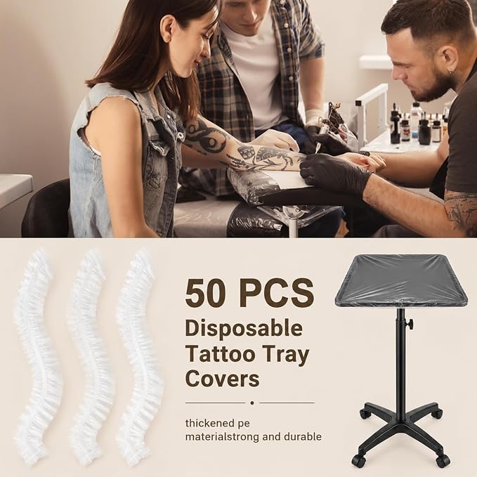 50 PCS Tattoo Tray Covers, Disposable Arm Rest Covers 23.6 x 27.5 inch (60*70cm)