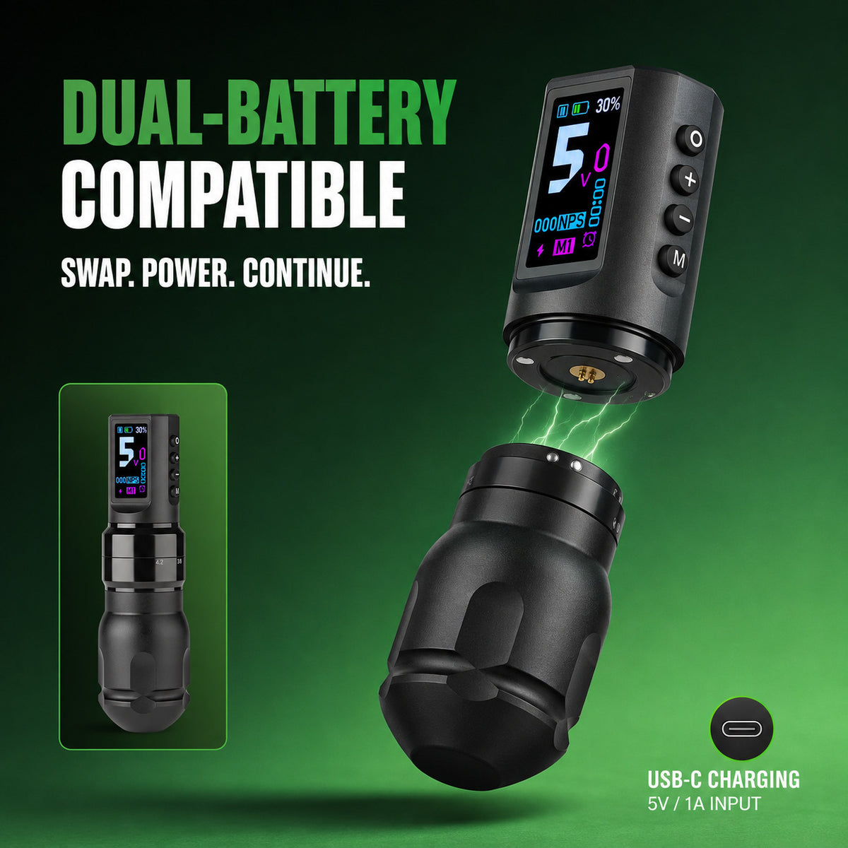 Tuffking Wireless Tattoo Pen Machine with One Battery