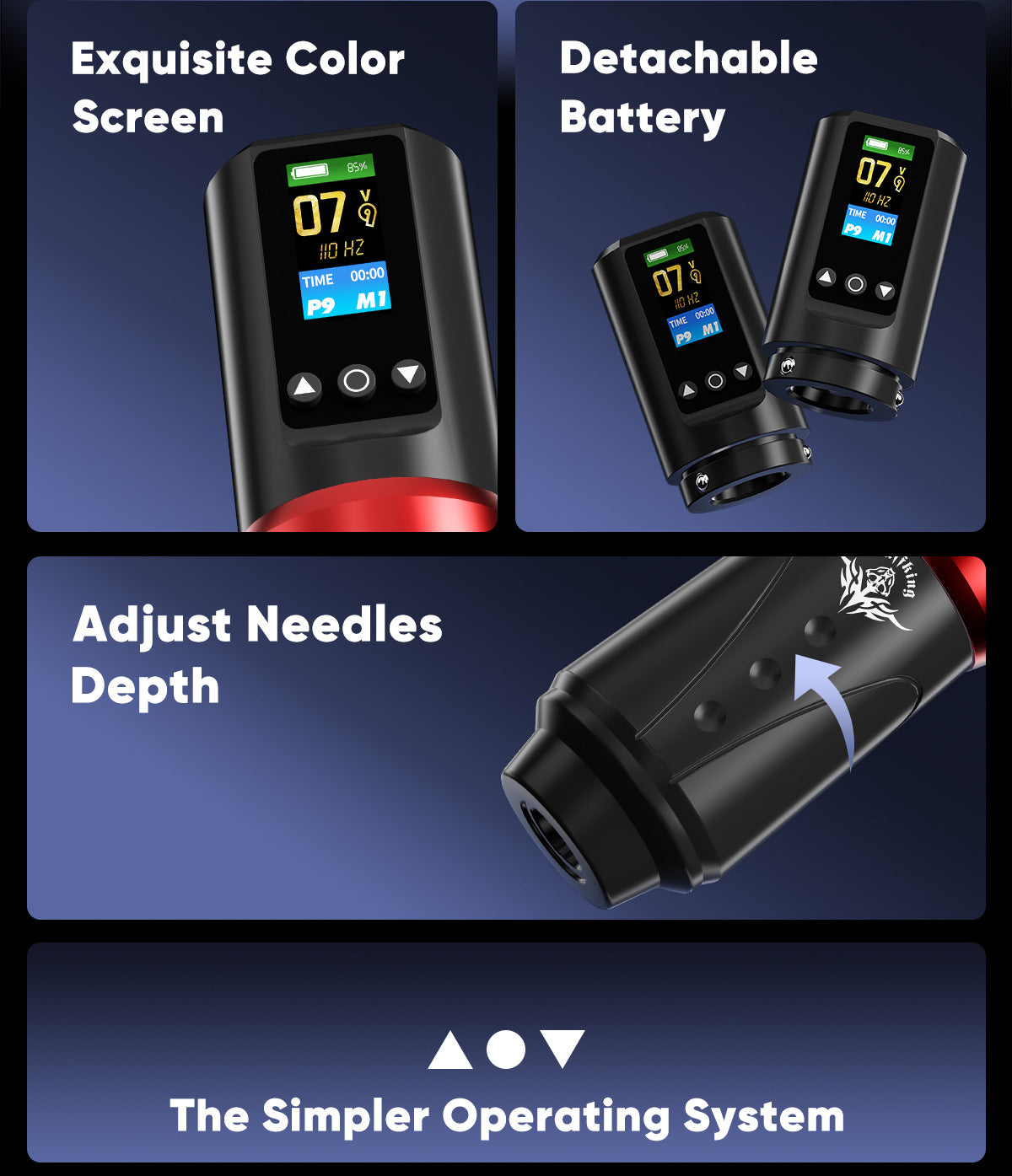 Tuffking Wireless Tattoo Pen Machine with One Battery
